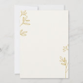 Gouden blauwgroen doop kaart (Achterkant)