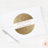 Gouden Blends Gepersonaliseerde 50e Jubileum Stick Ronde Sticker (Envelop)