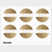 Gouden Blends Gepersonaliseerde 50e Jubileum Stick Ronde Sticker (Vel)