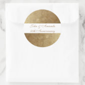 Gouden Blends Gepersonaliseerde 50e Jubileum Stick Ronde Sticker (Tas)