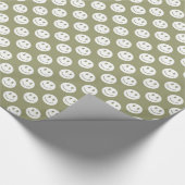 Gouden blije gezichten cadeaupapier (Hoek)