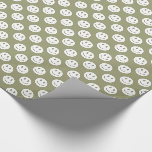 Gouden blije gezichten cadeaupapier (Hoek)