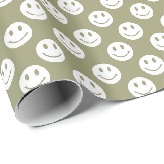 Gouden blije gezichten cadeaupapier (Rol Hoek)