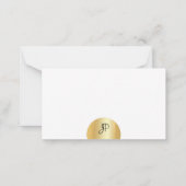 Gouden blik Handgeschreven Monogram Elegante Sjabl Notitiekaartje (Achterkant)