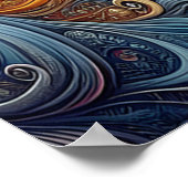 Gouden blik: katachtig portret in gele ogen poster (Hoek)