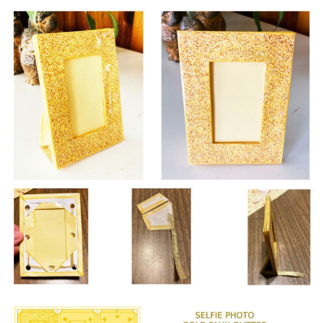Gouden Bling Selfie Frame Patroon voor 2x3 Foto (Creator heeft geüpload)
