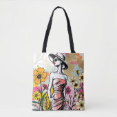 Gouden Bloei Duet Tote Bag (Voorkant)