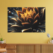 Gouden bloei in de diepten van de schemering canvas afdruk (Insitu (Woonkamer))