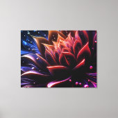 Gouden bloei in de diepten van de schemering canvas afdruk (Voorkant)