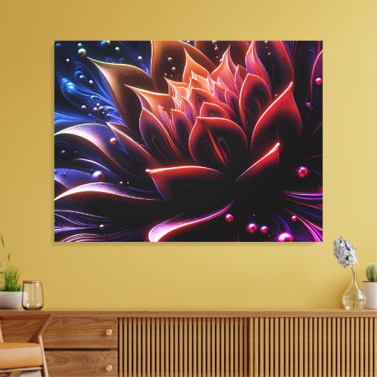 Gouden bloei in de diepten van de schemering canvas afdruk (Insitu (Woonkamer))