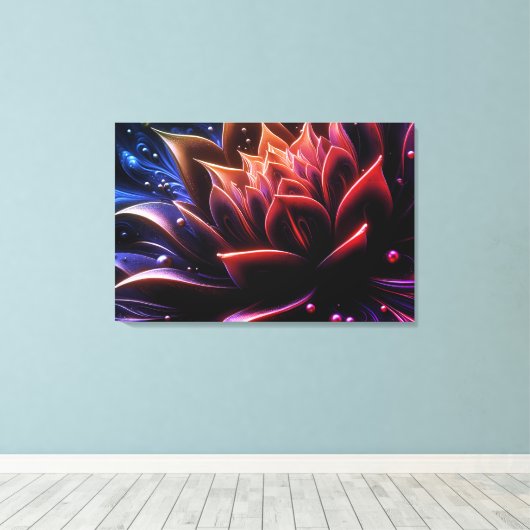 Gouden bloei in de diepten van de schemering canvas afdruk (Insitu (Houten vloer))