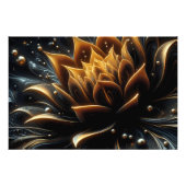 Gouden bloei in de diepten van de schemering foto afdruk (Voorkant)