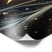 Gouden bloei in de diepten van de schemering foto afdruk (Hoek)