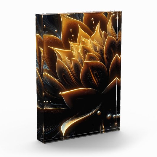 Gouden bloei in de diepten van de schemering fotoblokken (Links)