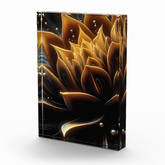 Gouden bloei in de diepten van de schemering fotoblokken (Rechts)