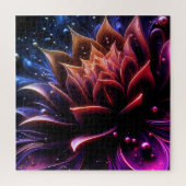 Gouden bloei in de diepten van de schemering legpuzzel (Verticaal)