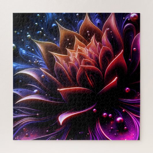 Gouden bloei in de diepten van de schemering legpuzzel (Verticaal)