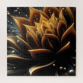 Gouden bloei in de diepten van de schemering legpuzzel