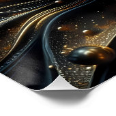 Gouden bloei in de diepten van de schemering perfect poster (Hoek)