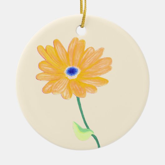 Gouden Bloei Keramisch Ornament (Voorkant)