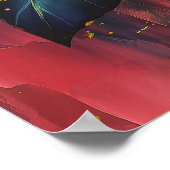 Gouden Bloei - Levendige Abstracte Bloemexpressie Poster (Hoek)