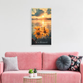 Gouden bloei : mooie zonnebloemen canvas afdruk (Insitu (Woonkamer))