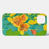 Gouden bloei op groen gebladerte Case-Mate iPhone case (Achterkant (horizontaal))