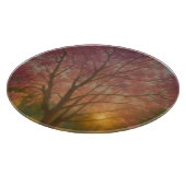 Gouden Bloei - Schilderij van Zonsondergangstuin Snijplank (Hoek)