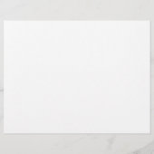 Gouden Bloei Witte Drie-Voudige Trouwprogramma (Achterkant)