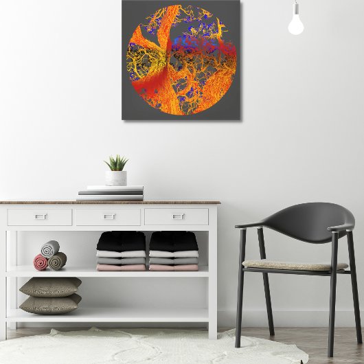 Gouden bloeiende boom canvas afdruk