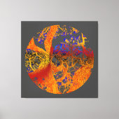 Gouden bloeiende boom canvas afdruk (Voorkant)
