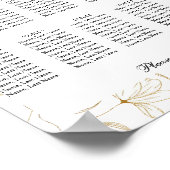Gouden Bloem 10 Tafels Stoelenkaart Poster Bord (Hoek)