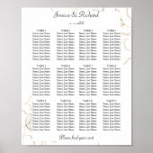 Gouden Bloem 12 Tafels Stoelen Plattegrond Poster  (Voorkant)