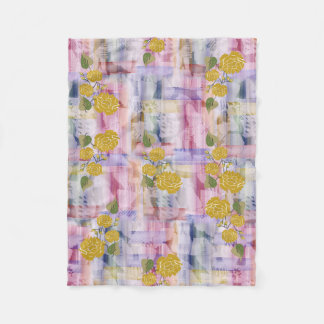“Gouden Bloem Abstracte Elegantie Fleece Deken