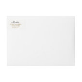 Gouden Bloem Blad Waterverf Omslaglabel (Voorkant)