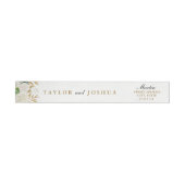 Gouden Bloem Blad Waterverf Omslaglabel (Individueel)