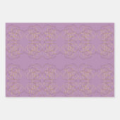 Gouden Bloem Bloemen Verjaardagsfeest Inpakpapier Vel (Voorkant 3)