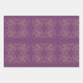 Gouden Bloem Bloemen Verjaardagsfeest Inpakpapier Vel (Voorkant)