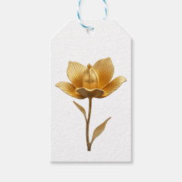 Gouden Bloem Cadeaubijlage Cadeaulabel