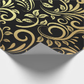 gouden bloem cadeaupapier (Hoek)