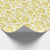 Gouden Bloem Cadeaupapier (Hoek)