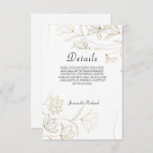 Gouden Bloem Details Bijlagekaart Informatiekaartje (Voorkant / Achterkant)