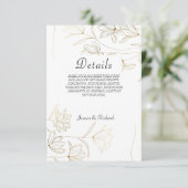 Gouden Bloem Details Bijlagekaart Informatiekaartje (Staand voorkant)