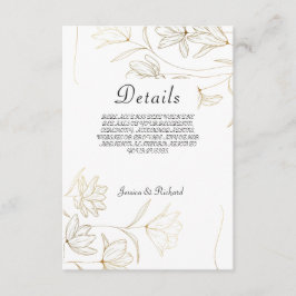 Gouden Bloem Details Bijlagekaart Informatiekaartje