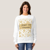 Gouden Bloem Elegant Inspirerend Trui (Voorkant volledig)