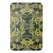 gouden bloem, fantasie, elegant, patroon, subtiel, badmat (Voorkant Verticaal)