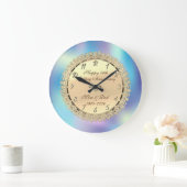 Gouden bloem, holografische 50ste verjaardag van h grote klok (Huis)