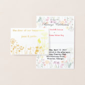 gouden bloem huwelijksuitnodiging folie kaarten (Display)