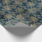 gouden bloem in hemelsnaam cadeaupapier (Hoek)