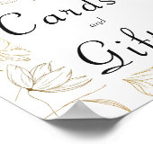 Gouden Bloem Kaarten en Cadeaus Poster Bord (Hoek)